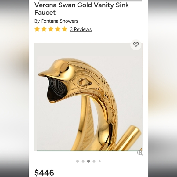 Gold Swan faucet. - Picture 5 of 7
